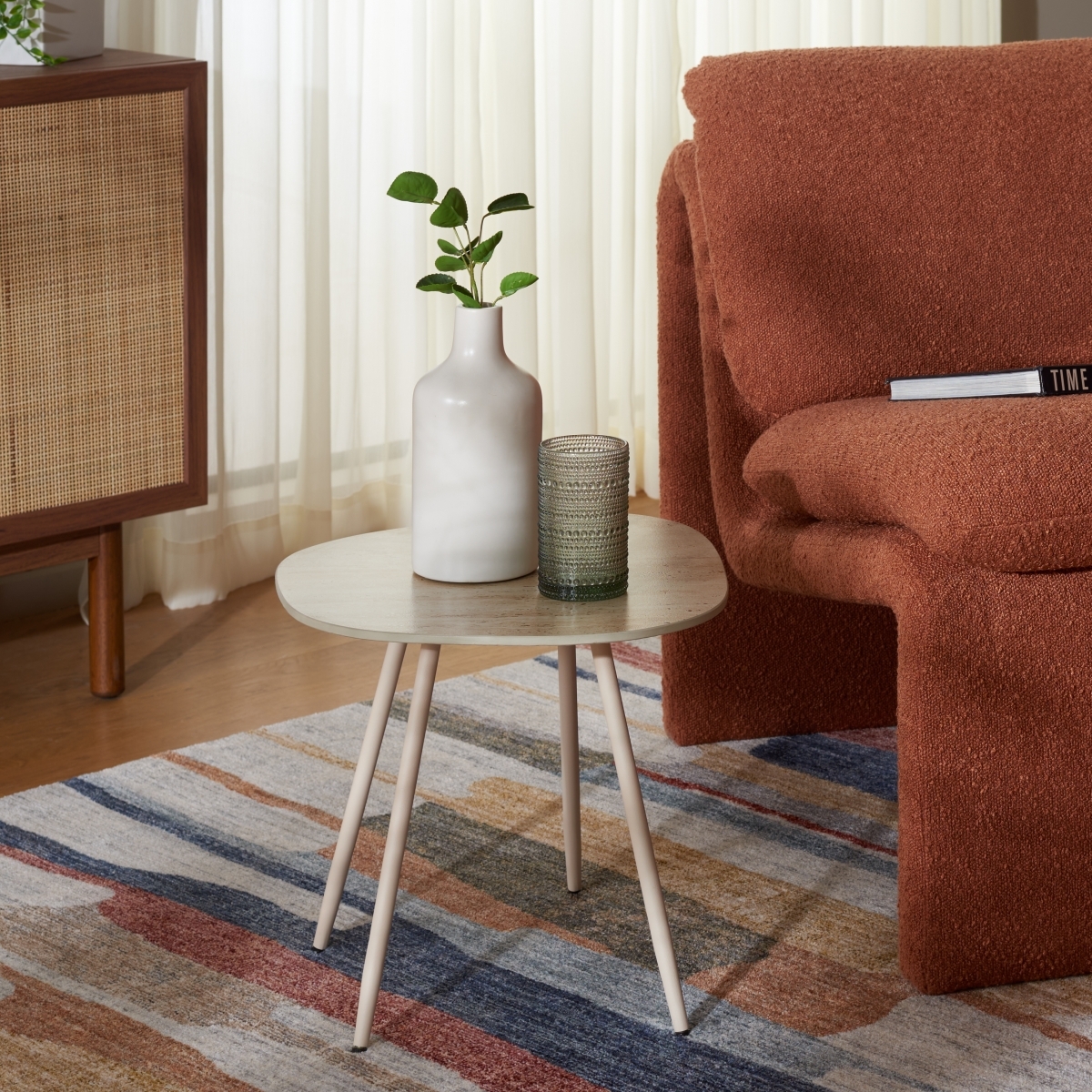 Mint Small Ceramic Side Table - Beige - Image 1