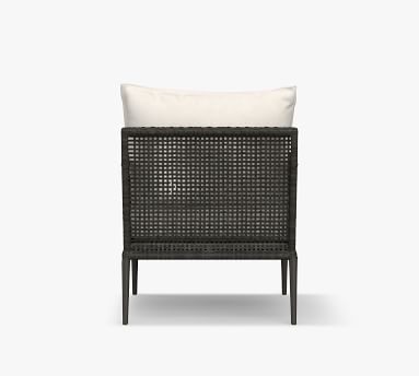 Cammeray Wicker Lounge Chair with Cushion, Black - Image 3