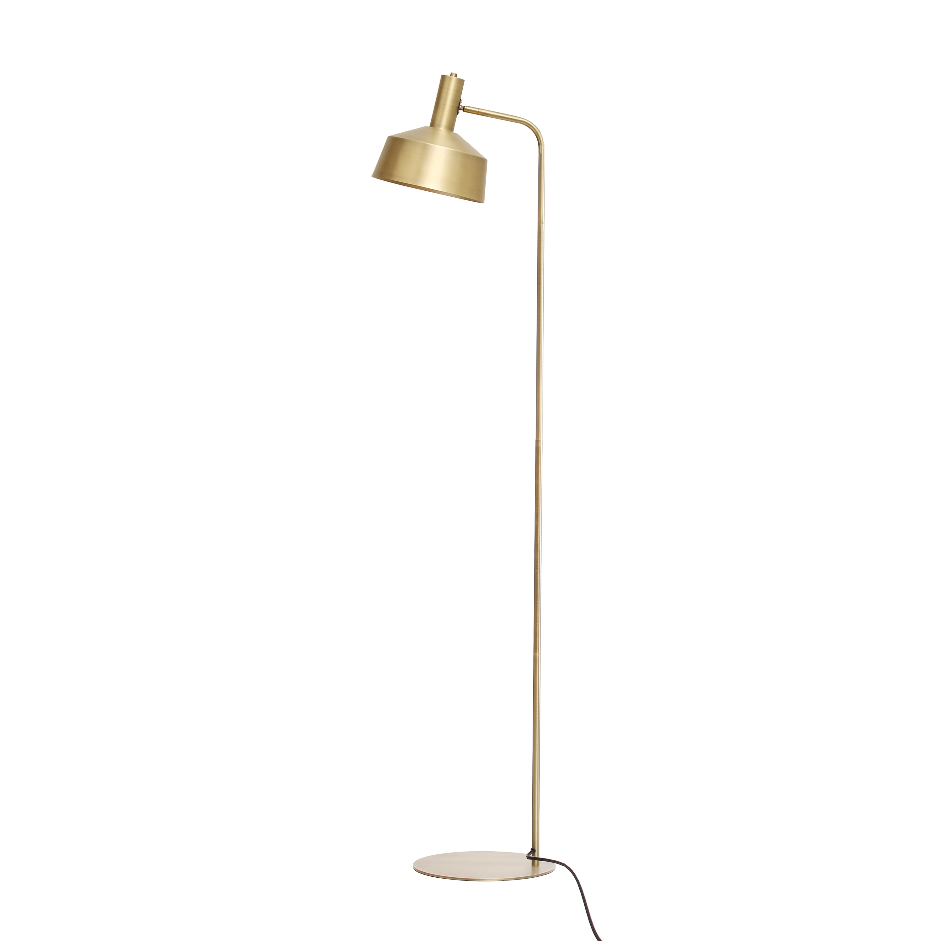 17.25 Inches Metal Floor Lamp with Inline Switch for 40 Watts Bulb Maximum, Gold Finish - Image 0