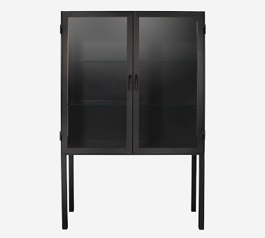 Lomita Storage Cabinet, Black, 43.5"L x 66"H - Image 0