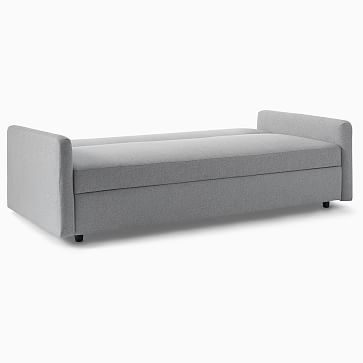 Clara Storage Futon (FSC), Poly, Chenille Tweed, Silver, Concealed Supports - Image 3