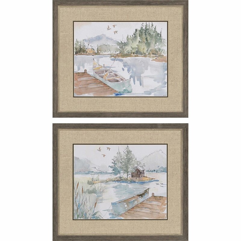 Paragon Lake House S/2 by Tavoletti - 2 Piece Picture Frame Painting Set on Paper - Image 0