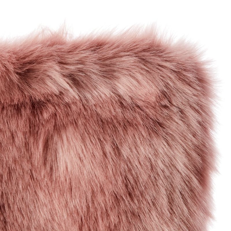 Faux Fur Dusty Rose Stocking - Image 3