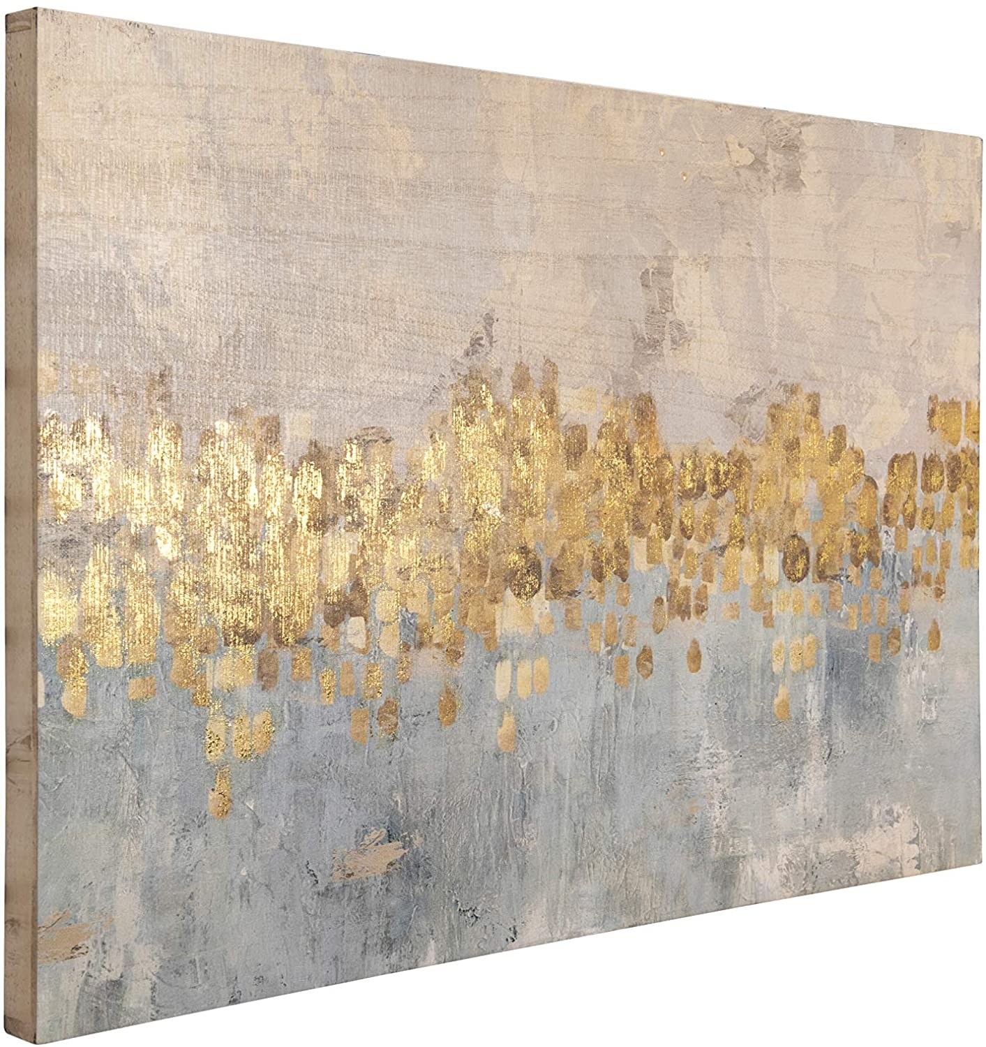 Gold Accent Abstract Canvas,  35.25" x 23.5" - Image 3