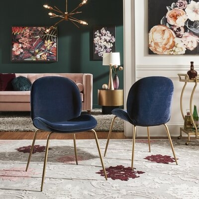 Guillemette Velvet Upholstered Side Chair (Set of 2) - Image 1