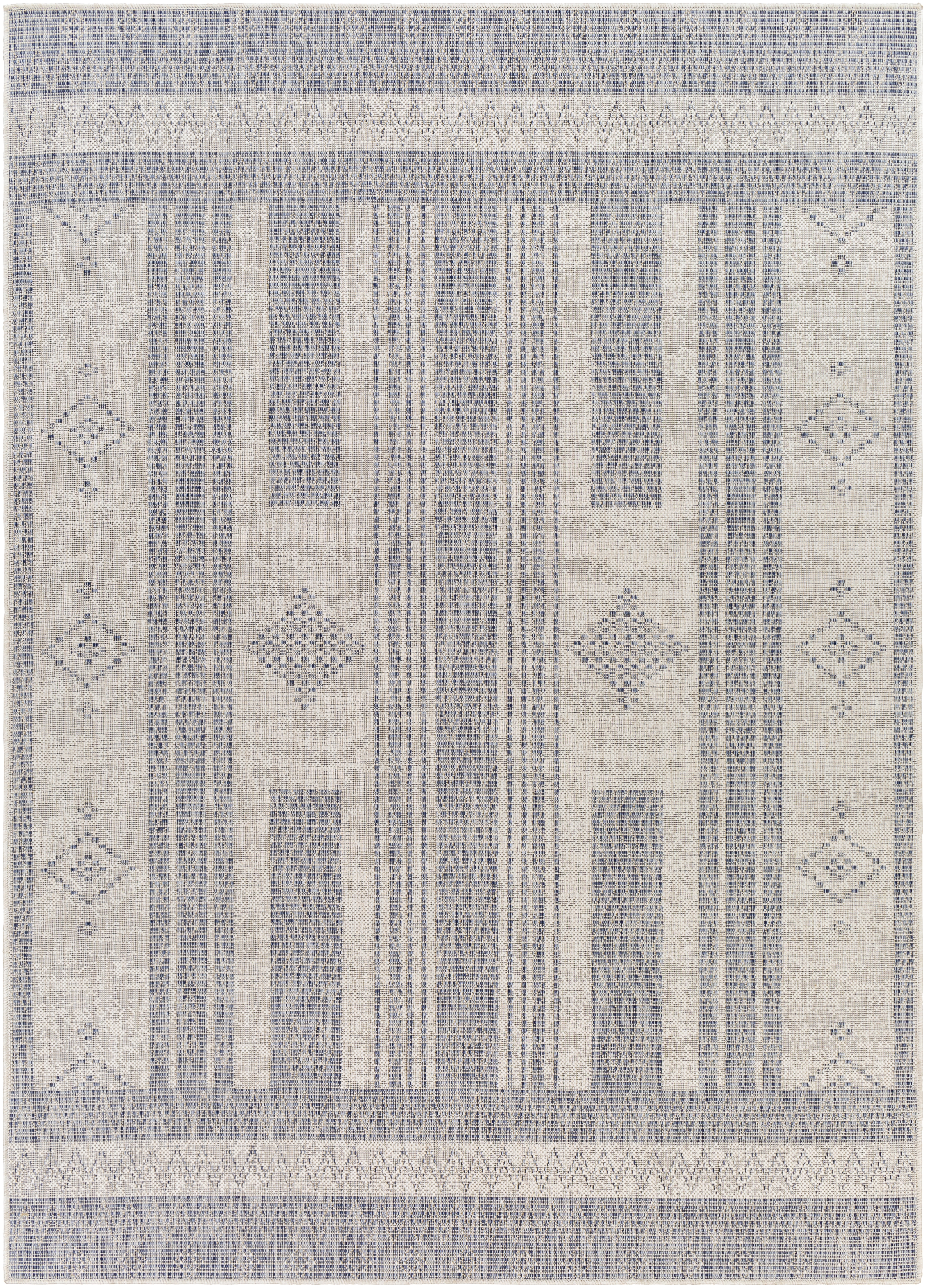 Tuareg Beige Outdoor 9'2" x 12' Machine Woven Rug - Image 0