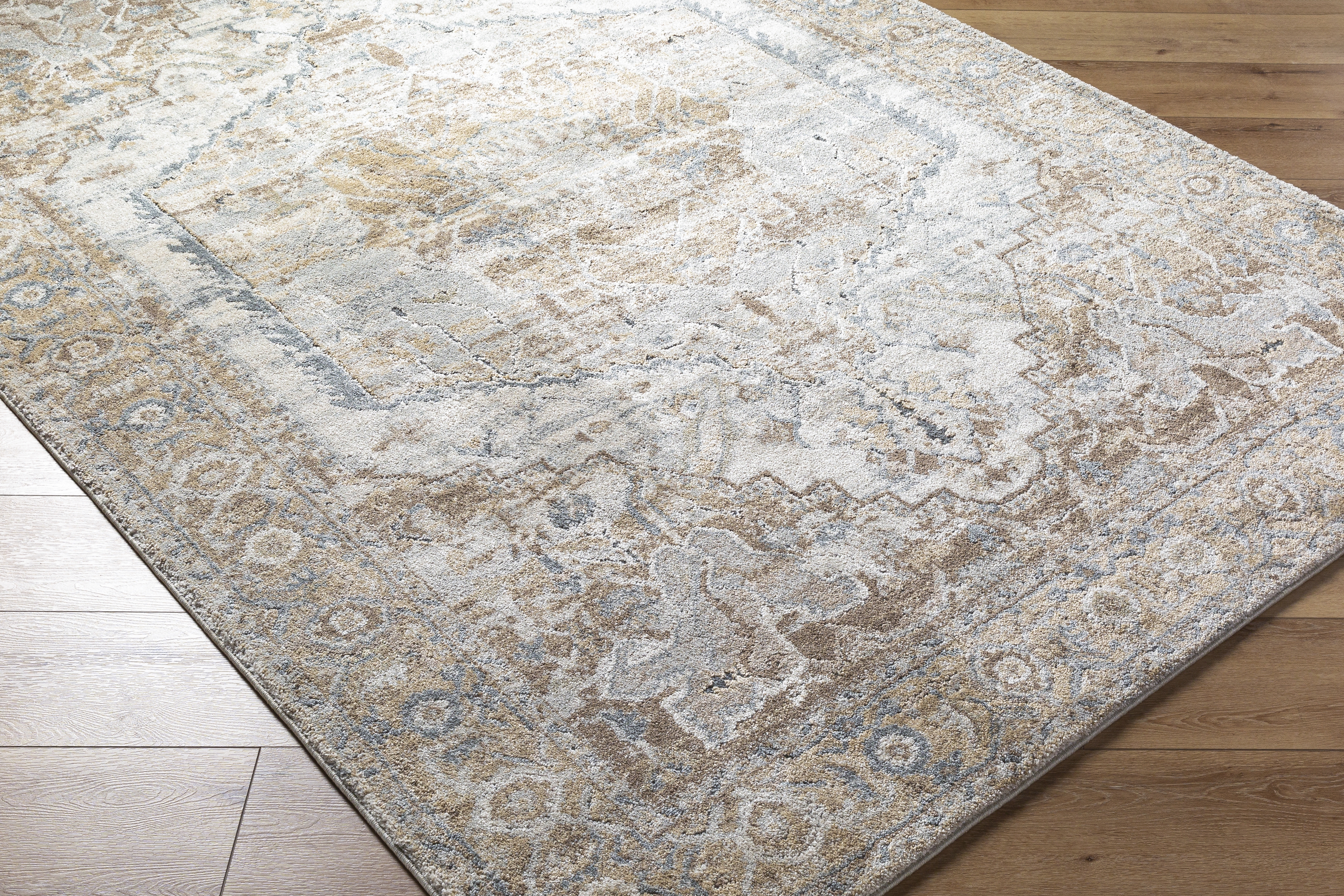 Avellino Beige Indoor 7'10" x 10' Machine Woven Rug - Image 4