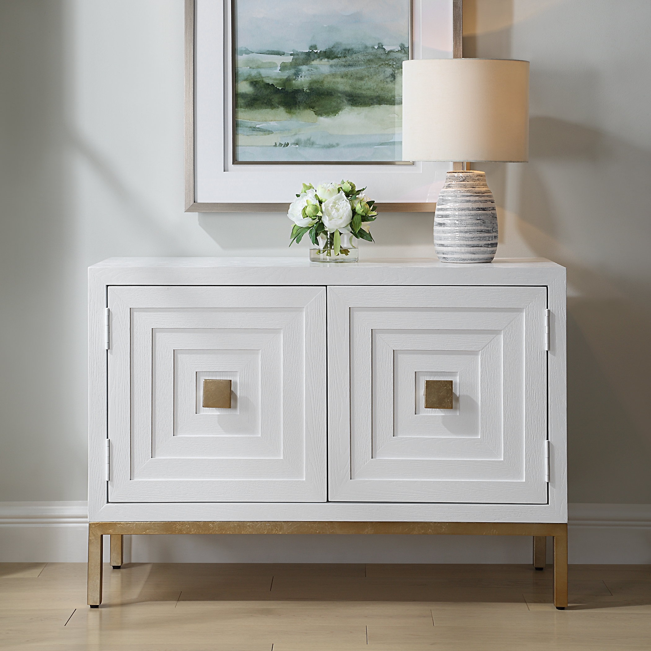Aiken White 2 Door Cabinet - Image 1