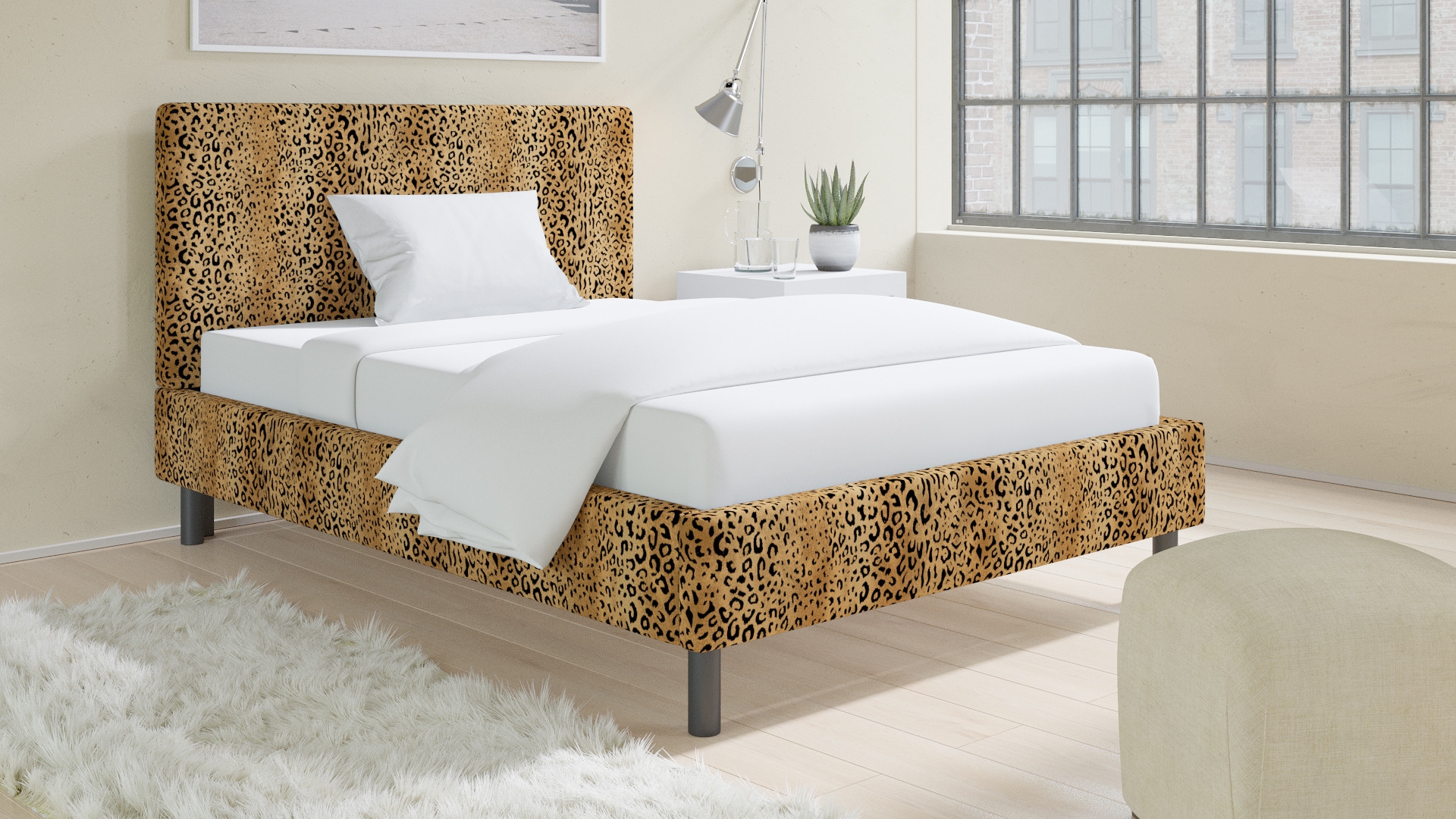 Tailored Platform Bed, Leopard, Full - Image 2