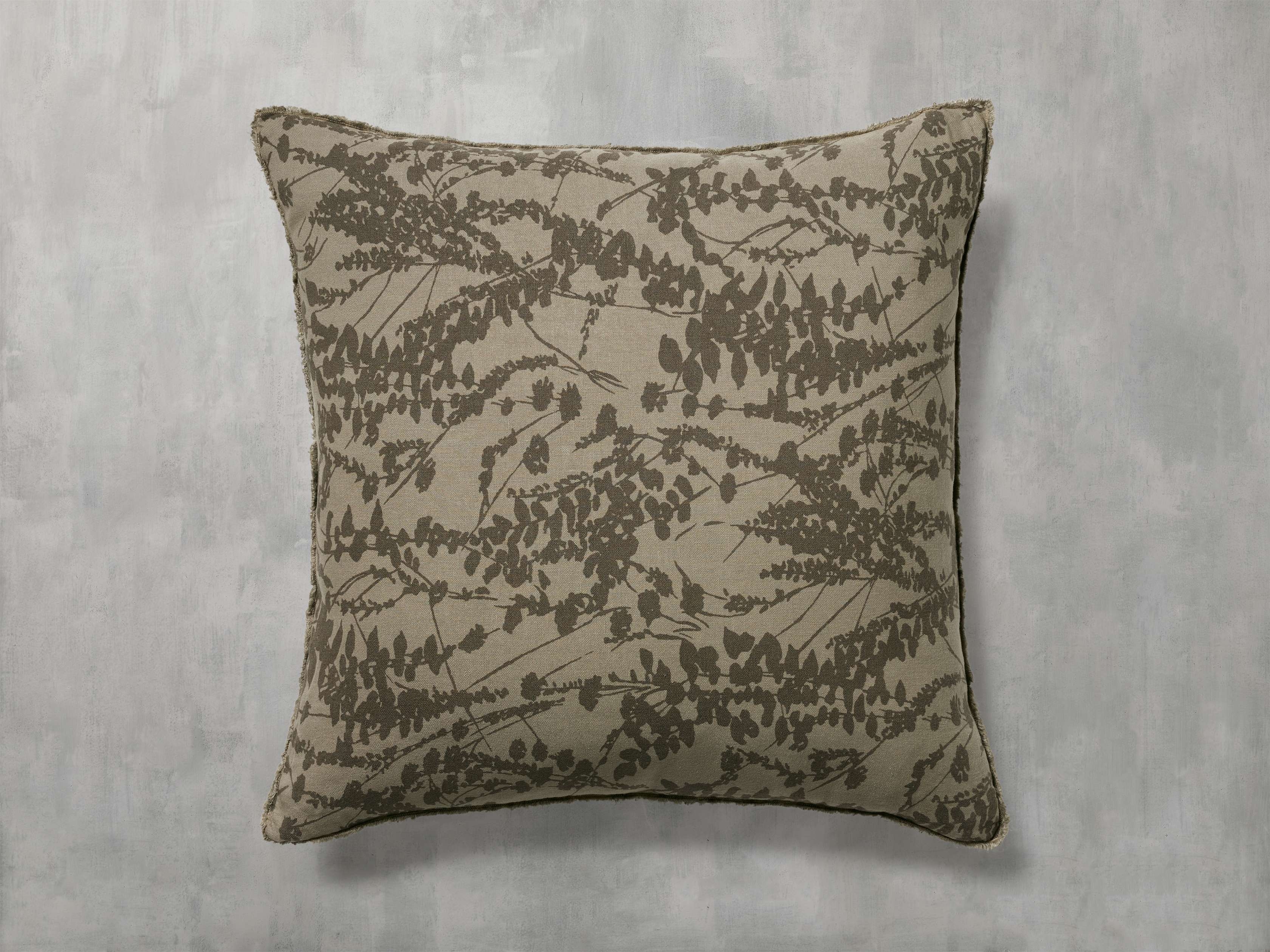 Breya Pillow Cover in Linen Green  Moss - Image 0