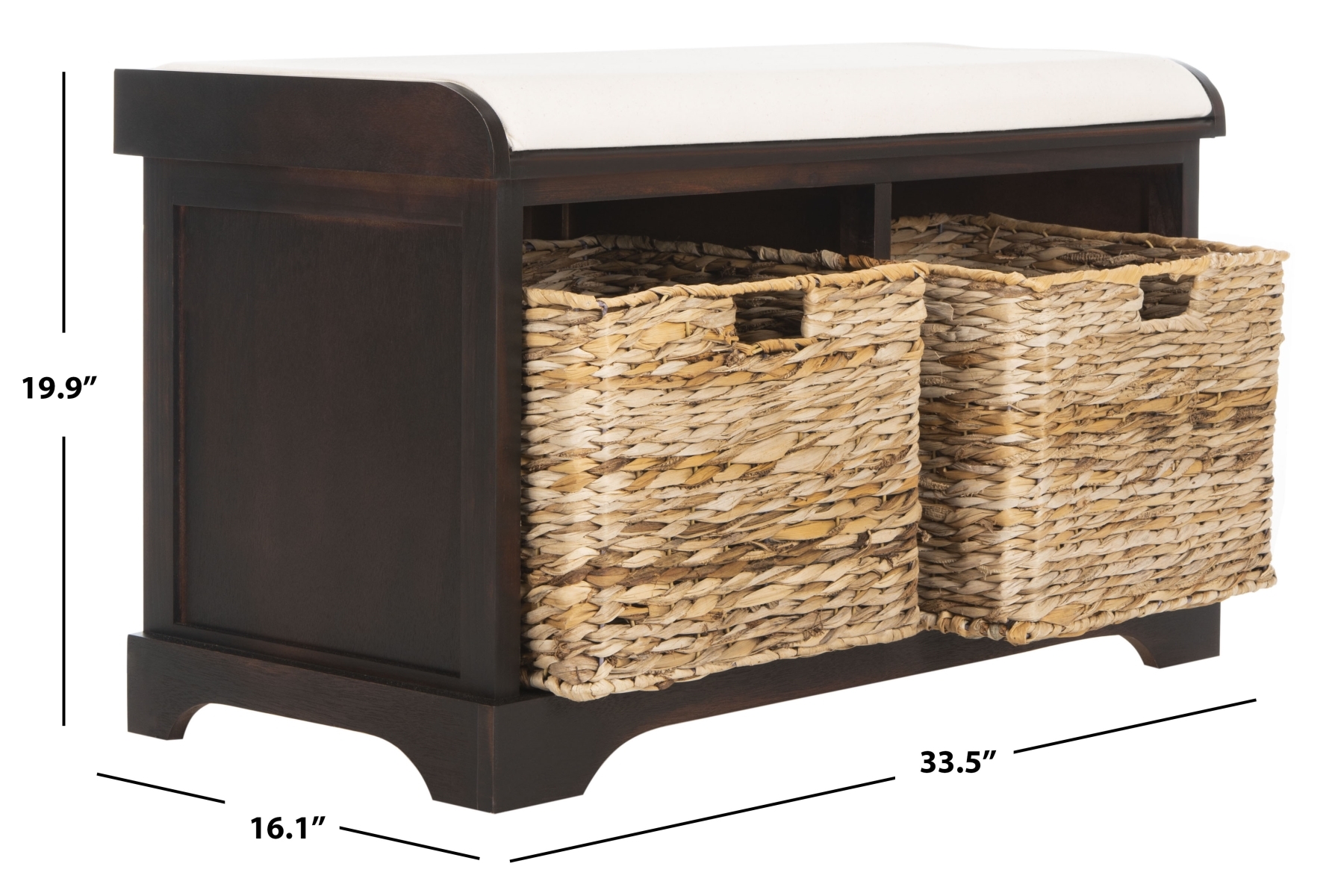 Freddy Storage Bench - Brown - Safavieh - Image 8