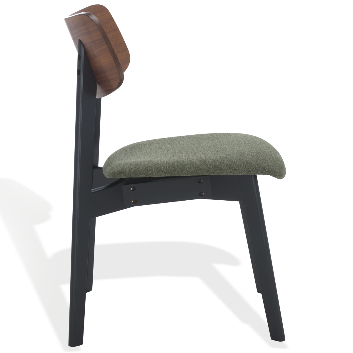 Divya Wood Dining Chair - Olive Green / Walnut - Image 6