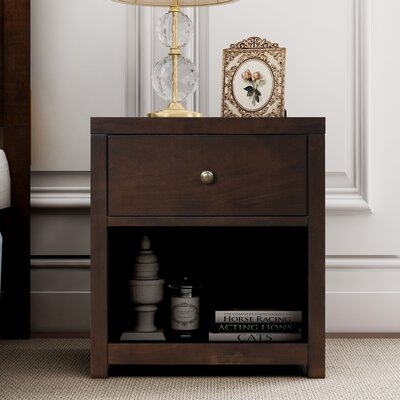 1 - Drawer Nightstand in Rich Brown - Image 0