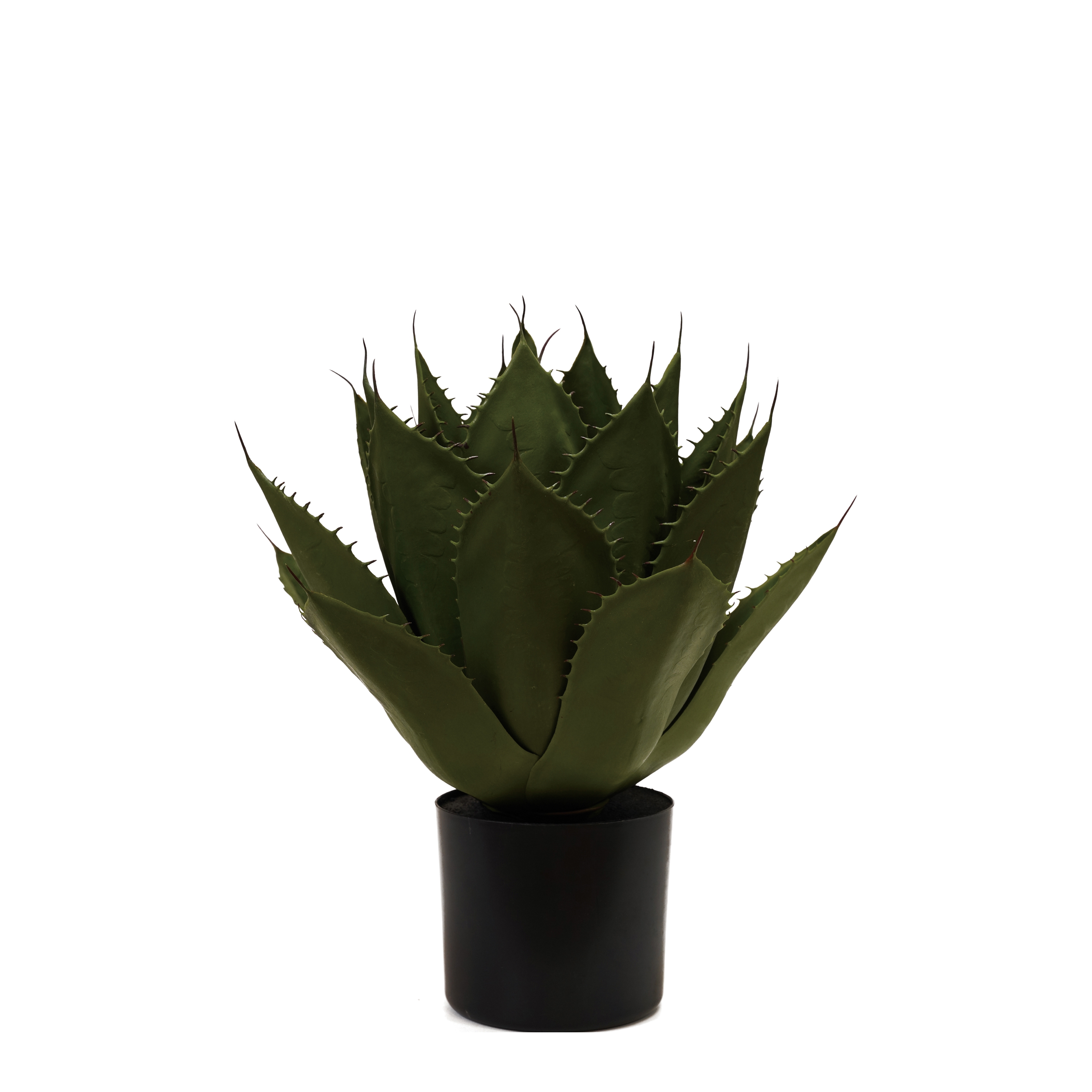 Faux Agave Plant in Plastic Pot, Green - Image 0