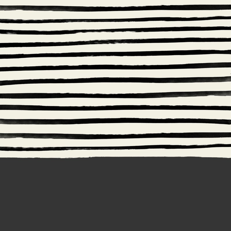 Charcoal Gray X Stripes Art Print by Leah Flores - MEDIUM - Image 1