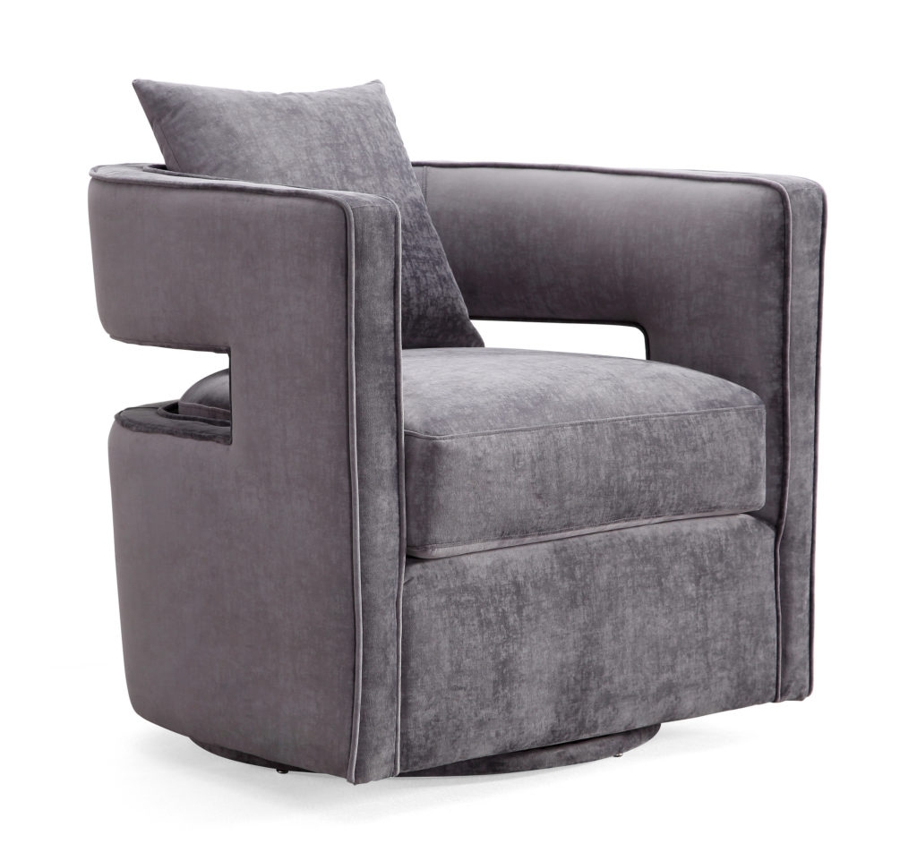 Kennedy Grey Swivel Chair - Image 0