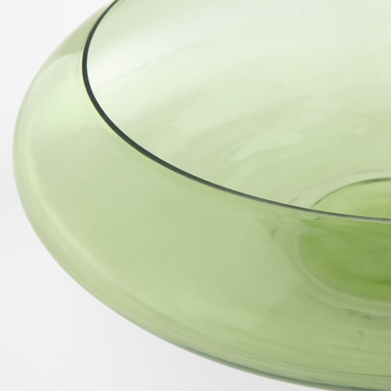 Leone Green Glass Centerpiece Bowl 21" - Image 3