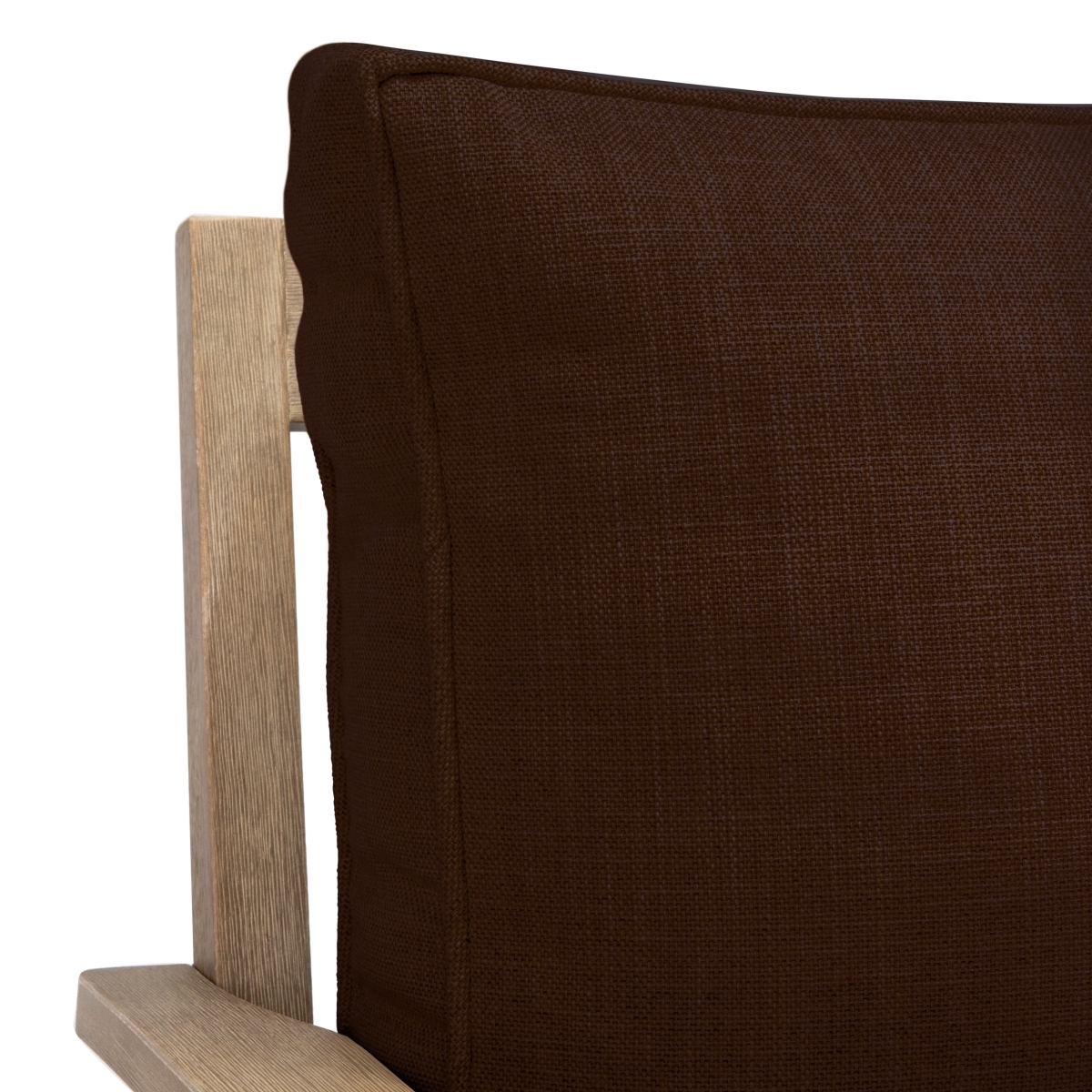 Martinique Wood Patio Loveseat - Natural/Dark Brown - Image 2