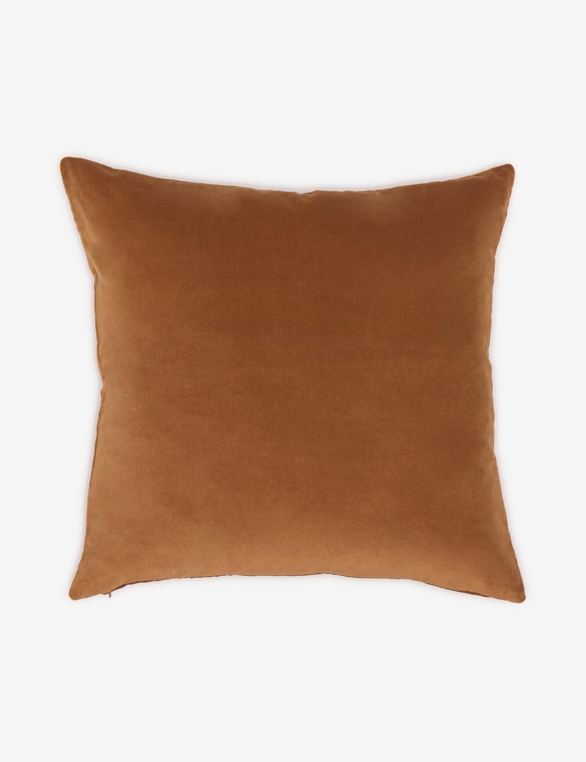 Charlotte Velvet Pillow, Rust 22' x 22' Poly - Image 0