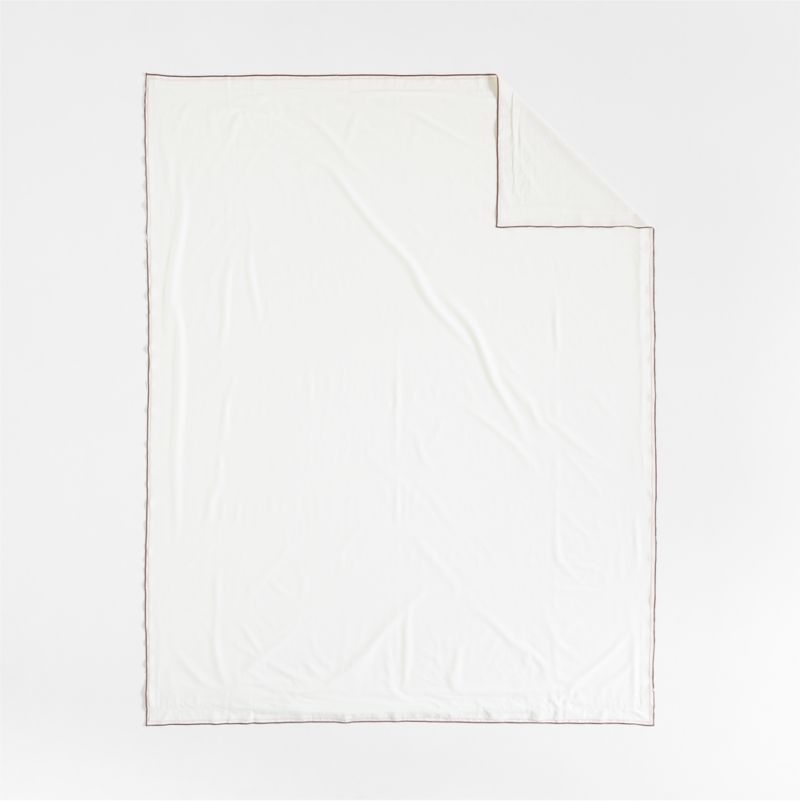 Serenity Double Flange Warm Colorway Organic Cotton Sateen Kids Twin Duvet Cover by Jeremiah Brent - Image 4