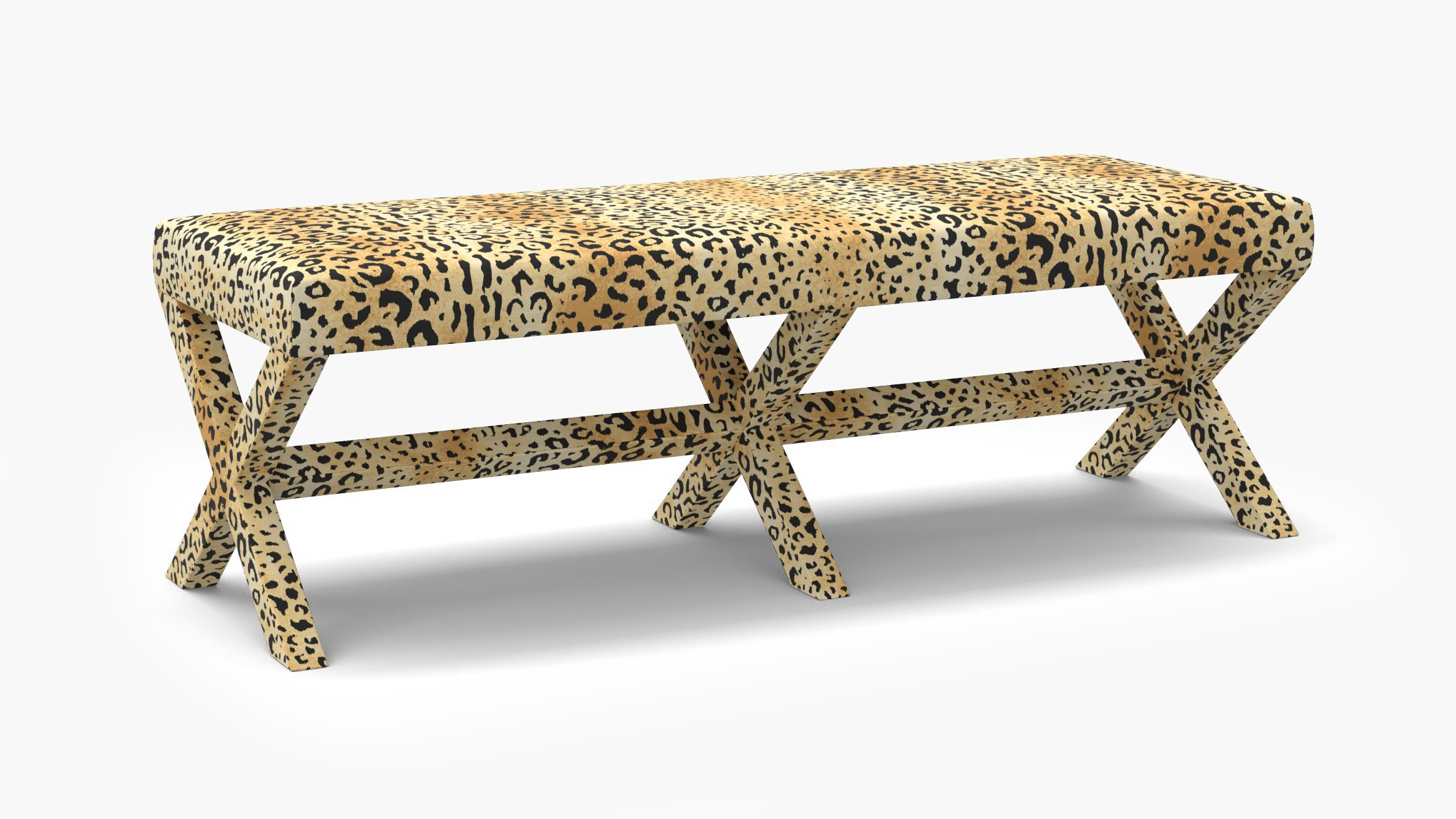 Double X Bench, Leopard - Image 1