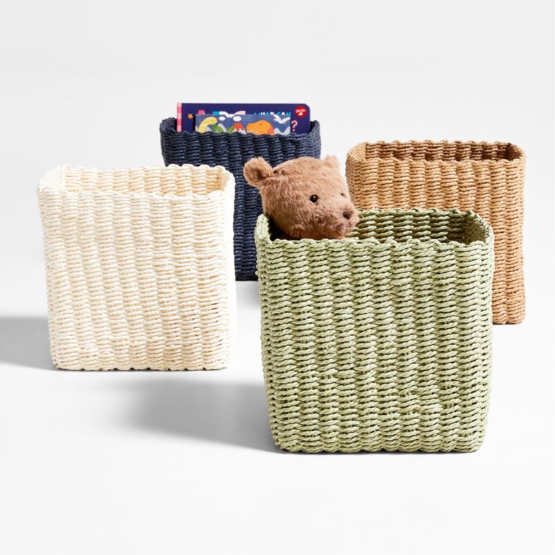 Croft Cream Handwoven Storage Bin - Image 1