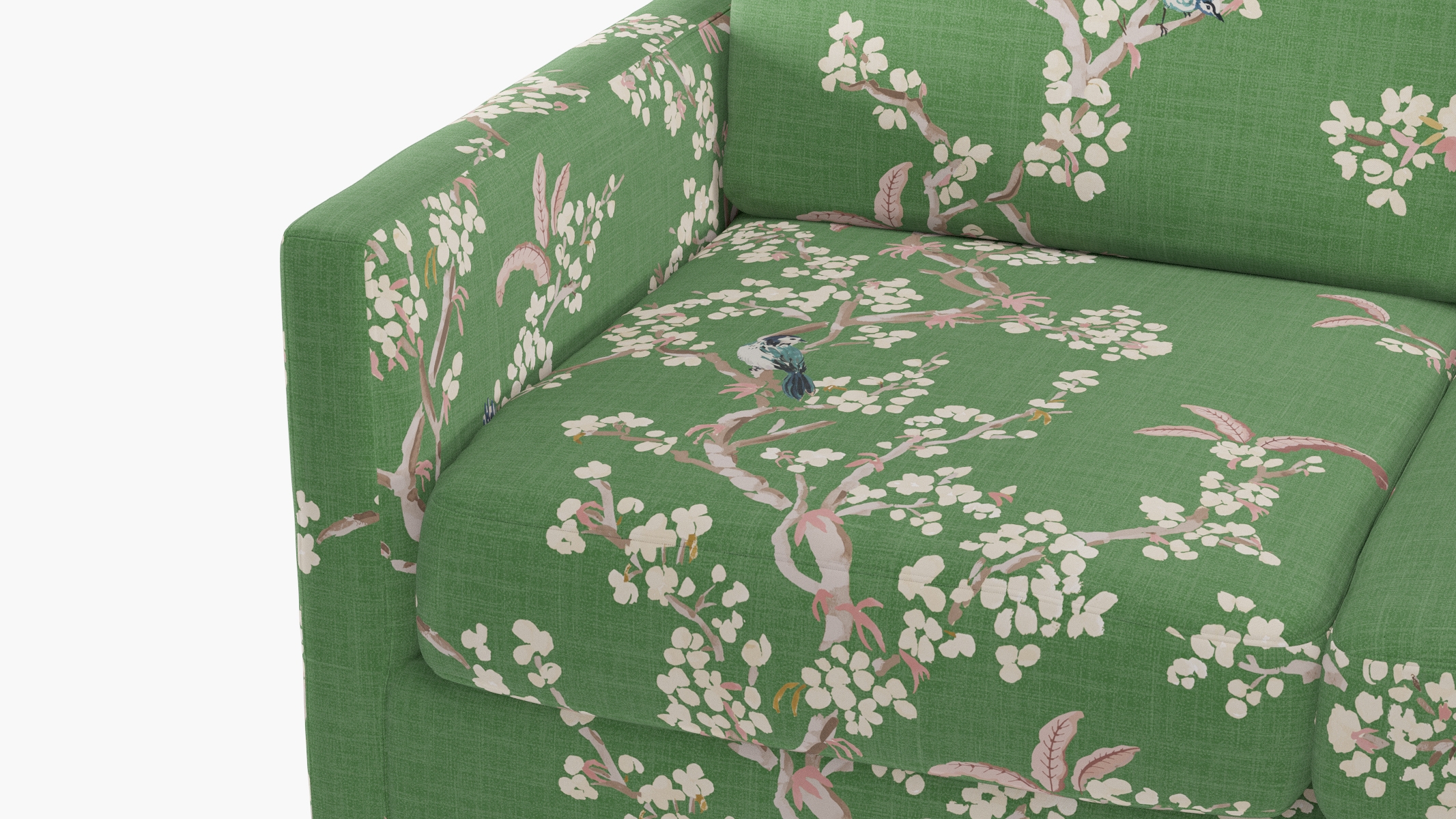 Modern Sofa, Jade Cherry Blossom, Bronze - Image 5
