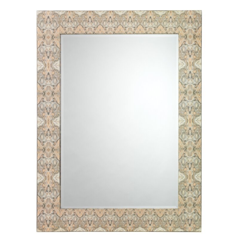  Rorschach Mirror In Grey & Cream Lacquer - Image 0