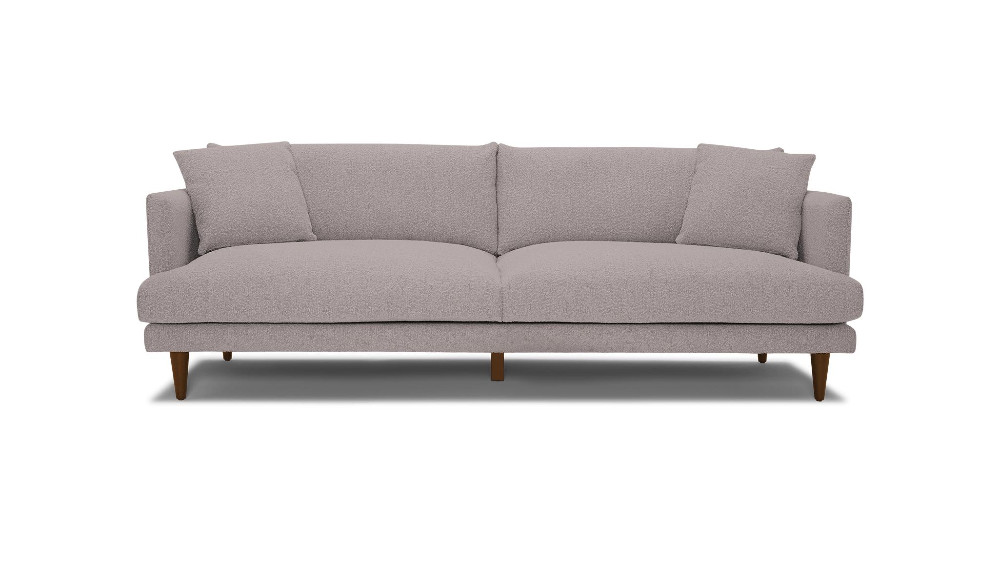 Purple Lewis Mid Century Modern Grand Sofa - Sunbrella Premier Wisteria - Mocha - Image 0