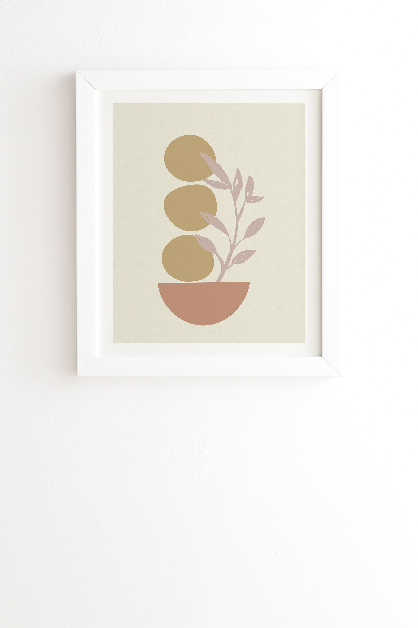 Desert Botanicals And Organic by June Journal - Framed Wall Art Basic White 19" x 22.4" - Image 0