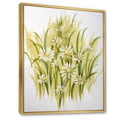 White Meadow Flowers - Traditional Canvas Wall Art Print-FDP35075 - Image 0