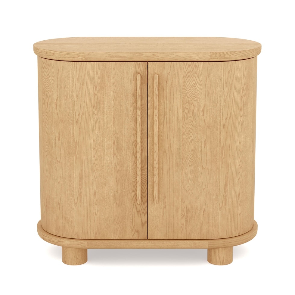 Jens 38" Bar Cabinet - White Oak - Image 2