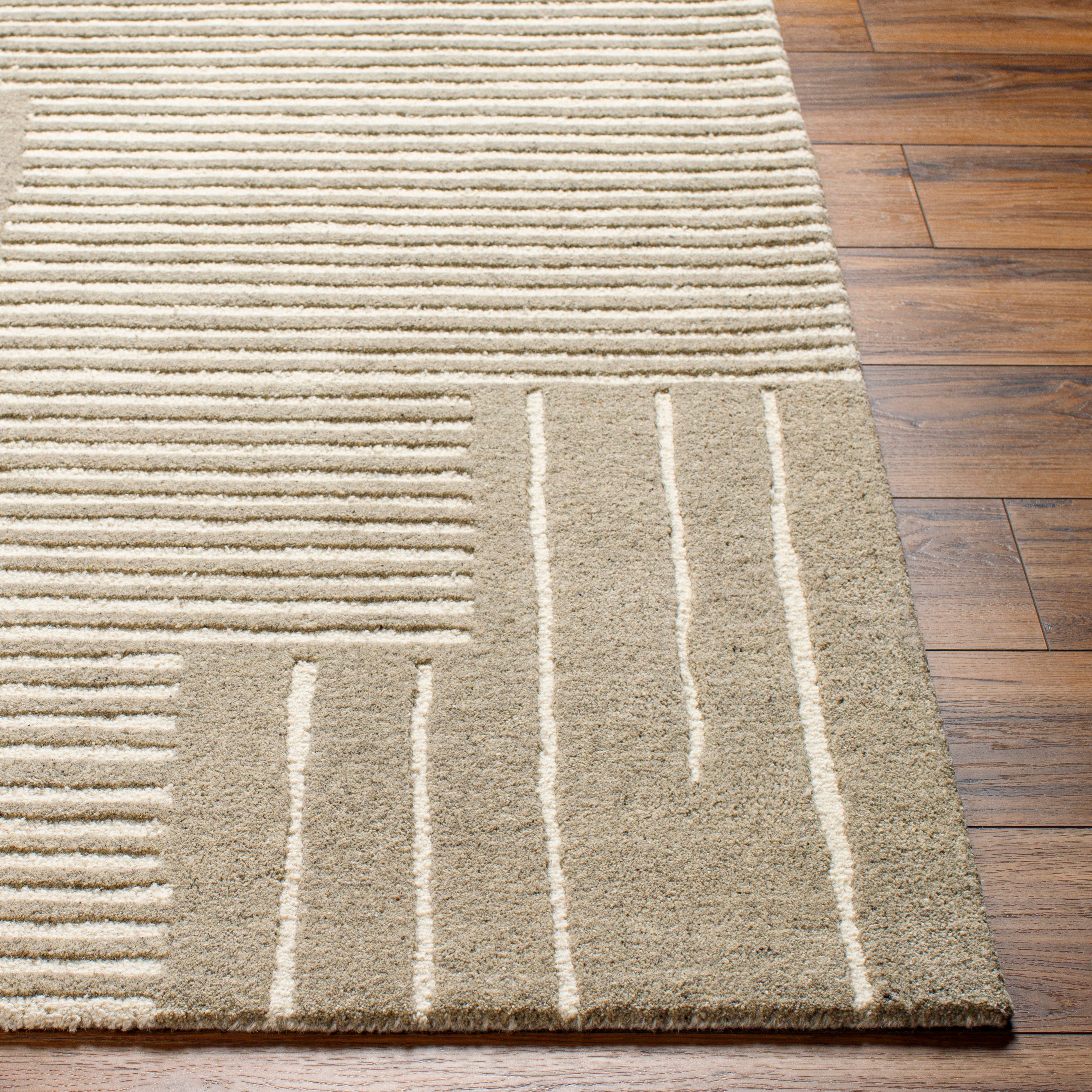 Brook Beige Indoor 2' x 3' Handmade Rug - Image 1