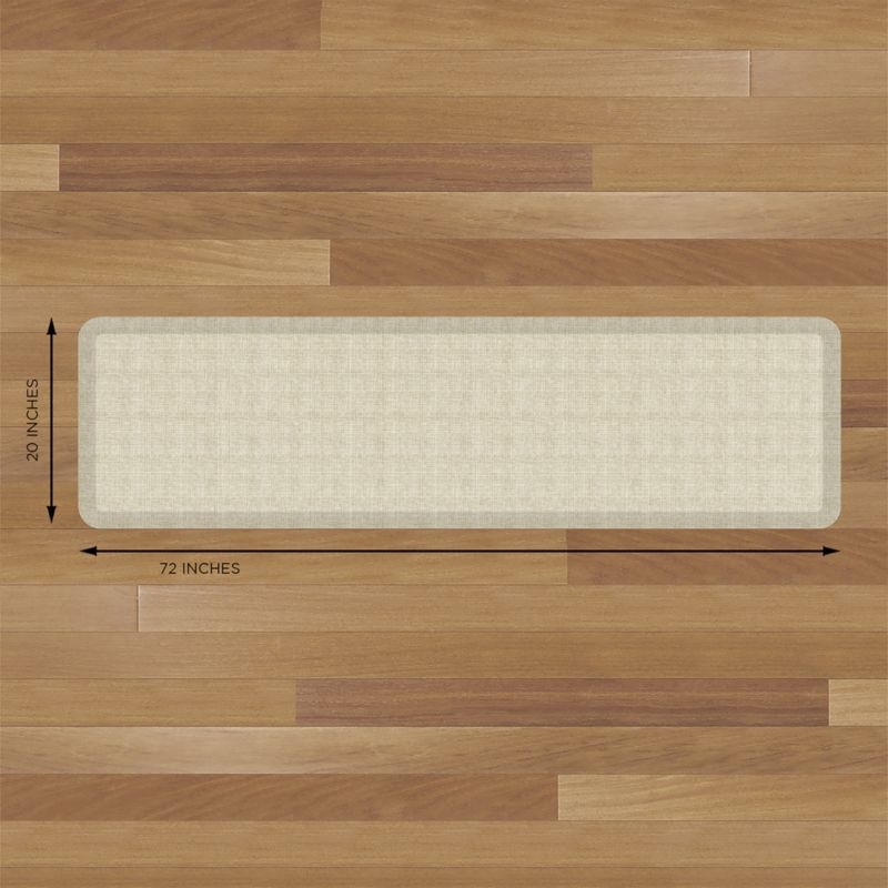 GelPro Designer Comfort Tweed Antique White Kitchen Mat, 20"x72" - Image 2