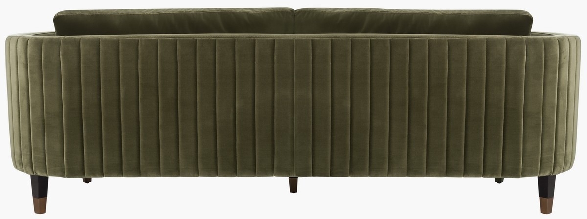 Odette Velvet Sofa, Giotto Dark Olive Green - Image 6