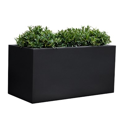 Farnley Planter, Square, Large, Stone Gray - Image 1