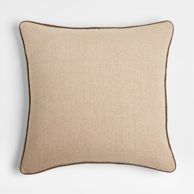 Frannie 24x24 Frothy Beige Floor Pillow Cover by Jake Arnold - Image 0