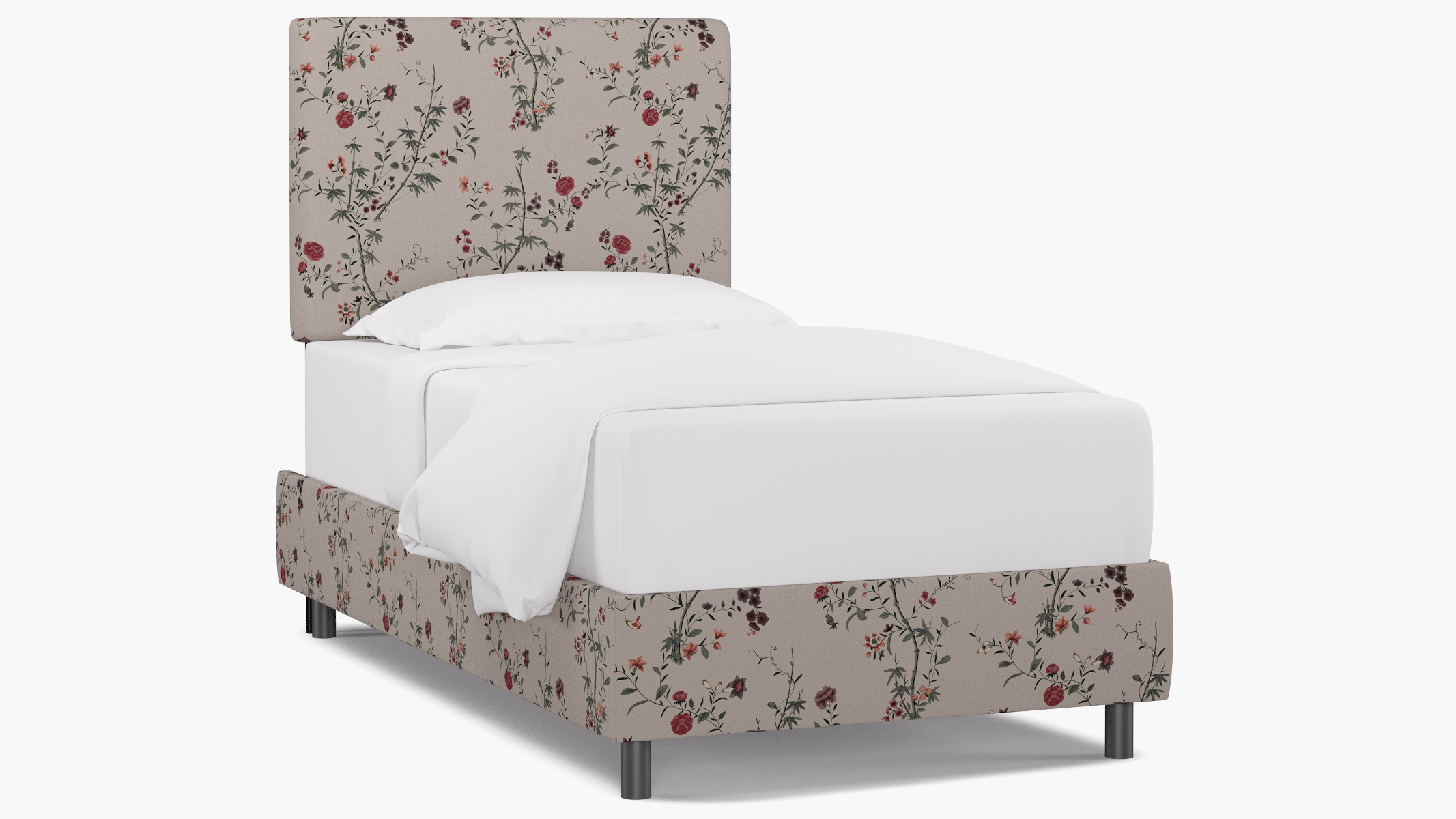 Square Back Bed, Multi Bamboo Garden, Twin - Image 1