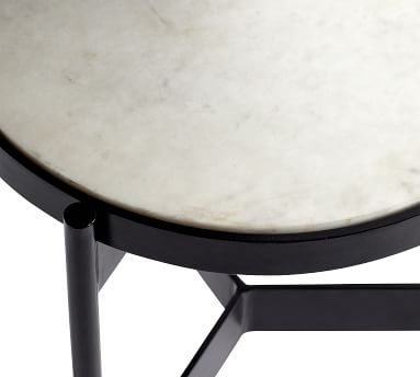 Warren 15" Round Marble End Table - Image 1
