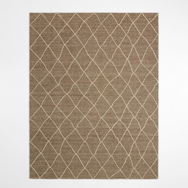 Granada Wool Handwoven Sandstone Brown Area Rug 10'x14' - Image 0