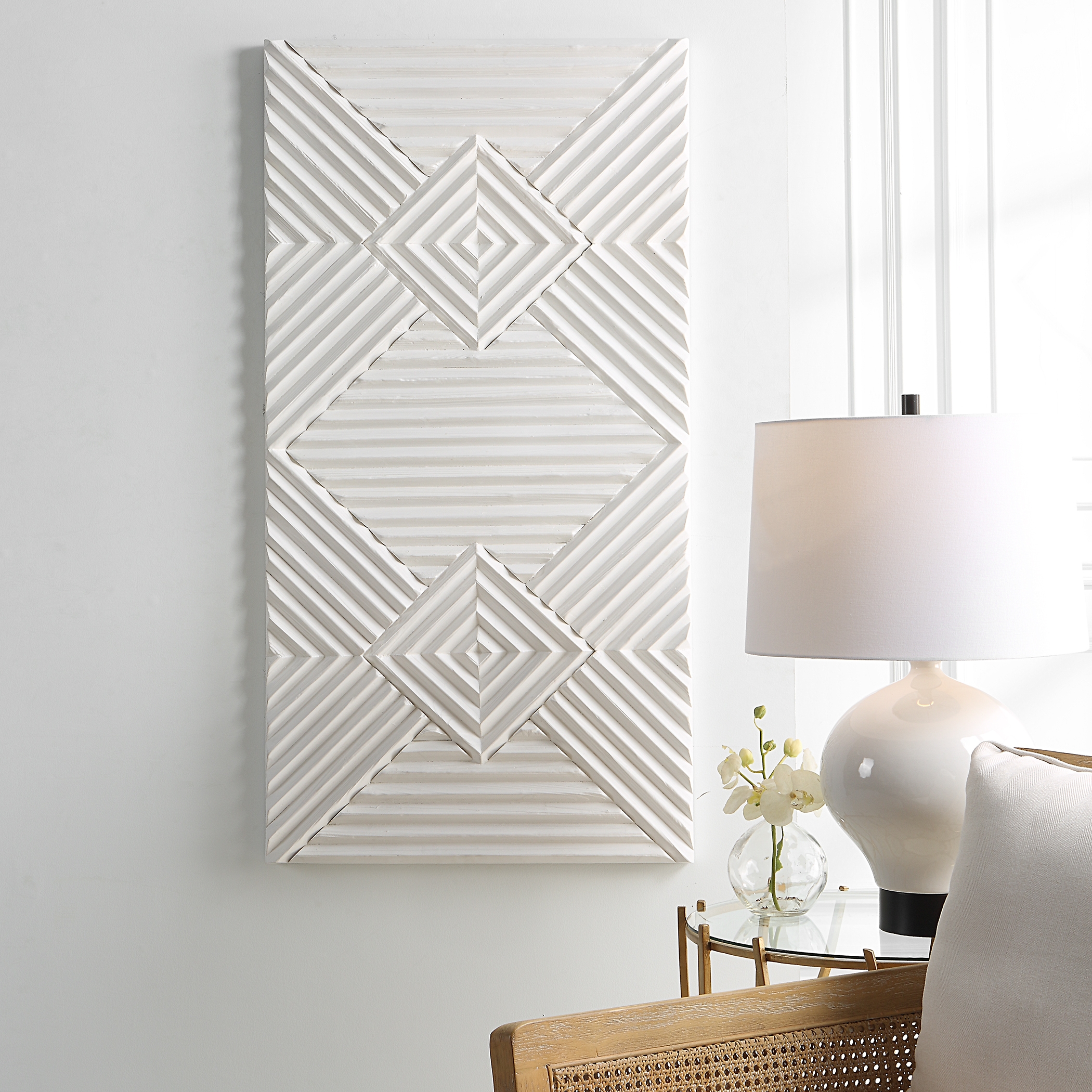 Nexus Wood Geometric Wall Decor - Image 1