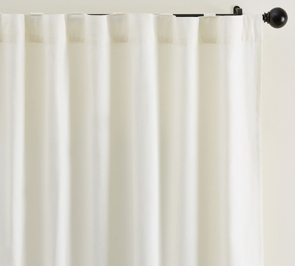 Broadway Unlined Curtain, White, 100 x 96, Set of 2 - Image 1