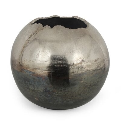 Gray 8.5" Aluminum Table Vase - Image 0