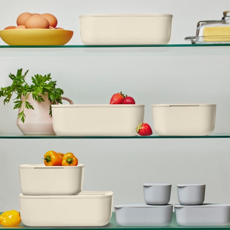 Caraway Cream 17-piece Glass Food Storage Set - Image 2