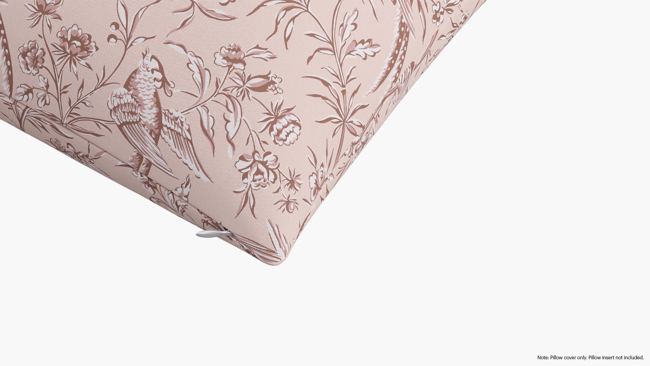 Throw Pillow Cover 26", Blush Aviary, 26" x 26" - Image 1