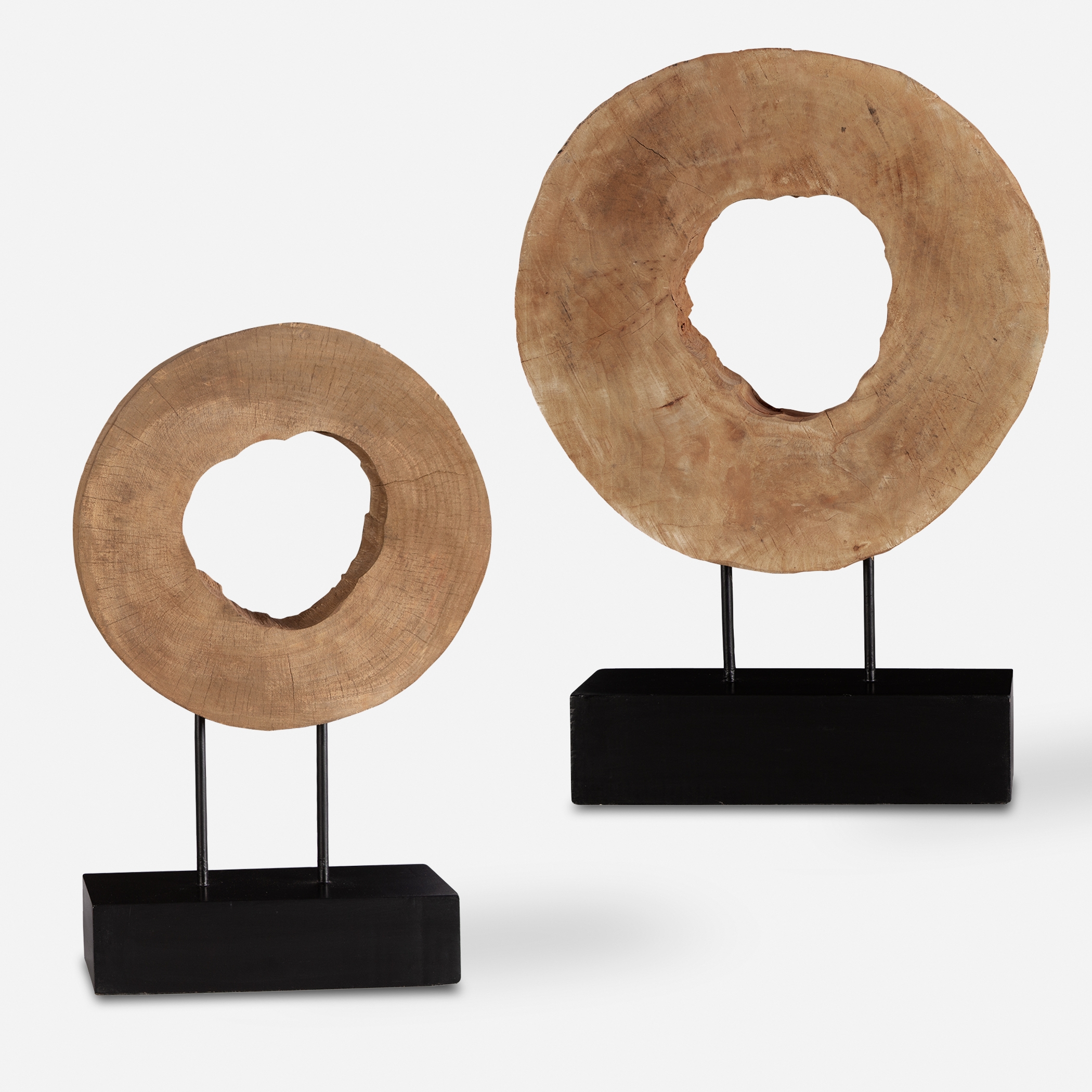 Ashlea Wooden Sculptures S/2 - Image 0