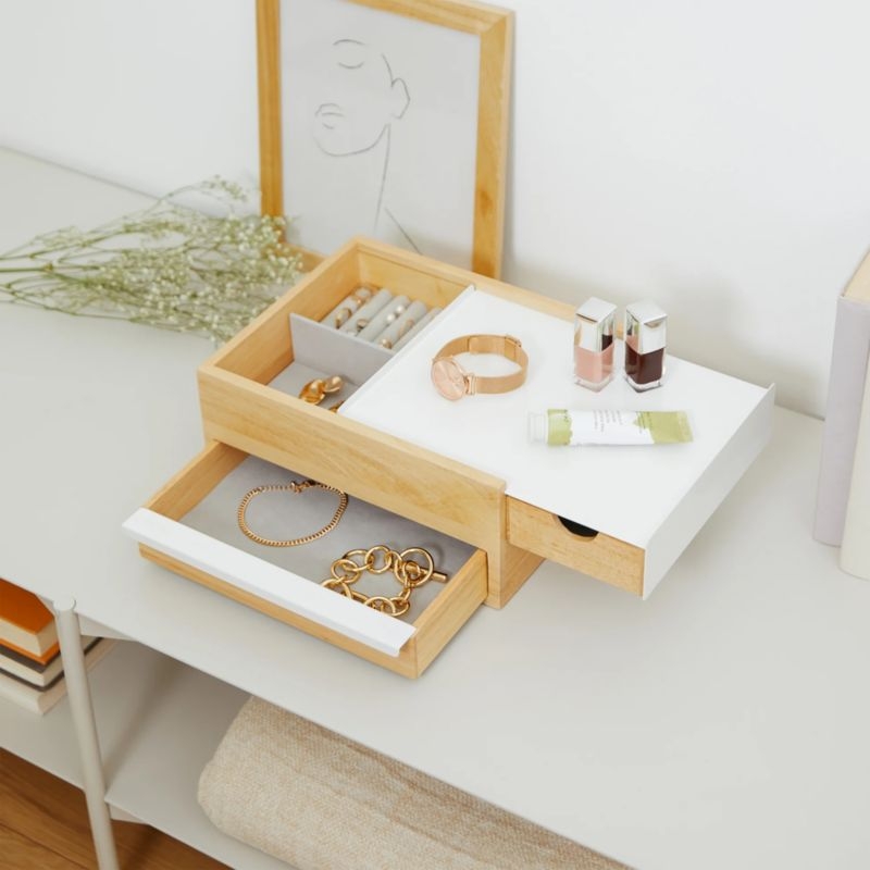 Umbra Stowit White and Neutral Jewelry Box Storage - Image 1