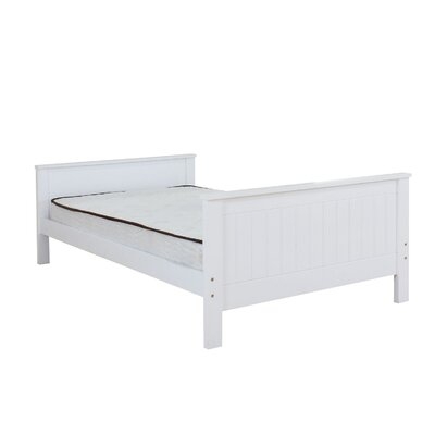 Transitional Style Wooden Twin Panel Bed, White - Image 0