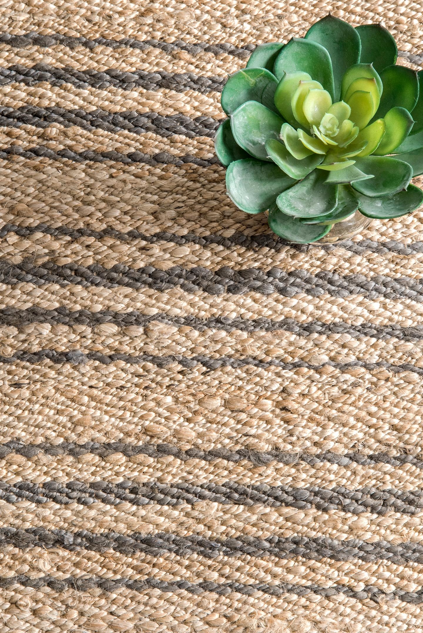 Hand Loomed Sandy Jute Area Rug - Image 4