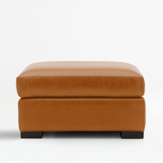 Axis Leather Ottoman - Image 0
